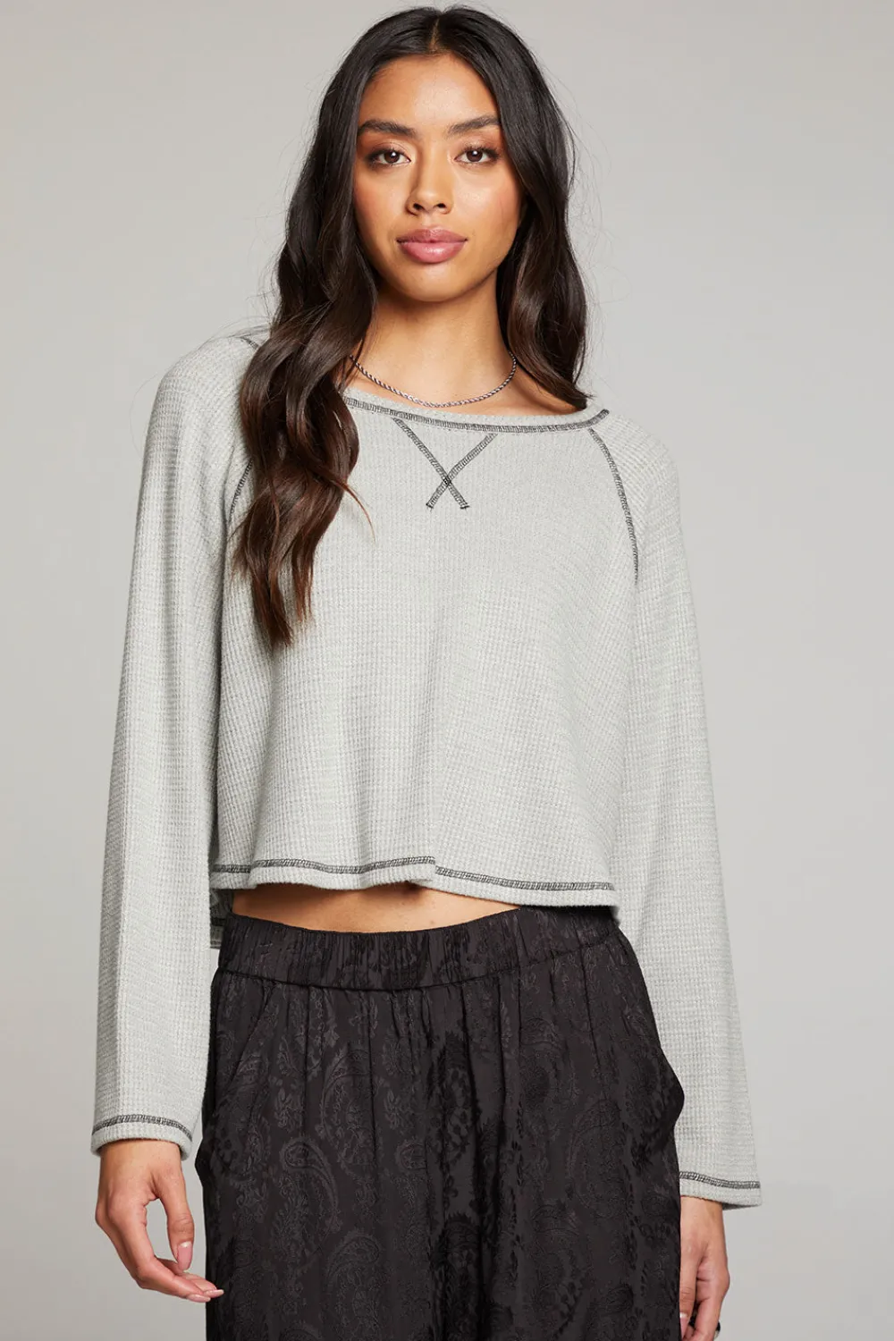 Store Lucy Heather Grey Long Sleeve Women Loungewear|Tops
