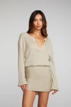 Outlet Lurex Rib Knit Mini Dress With Shirring Women Loungewear|Dresses