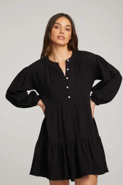 Fashion Magnolia Licorice Mini Dress Women Loungewear|Dresses