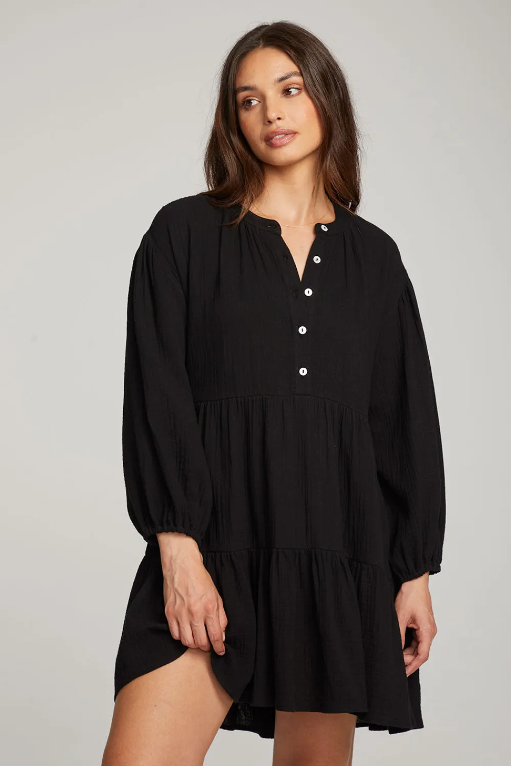 Fashion Magnolia Licorice Mini Dress Women Loungewear|Dresses