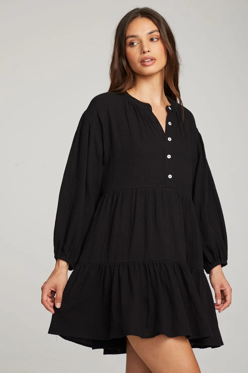 Fashion Magnolia Licorice Mini Dress Women Loungewear|Dresses