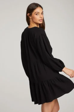 Fashion Magnolia Licorice Mini Dress Women Loungewear|Dresses