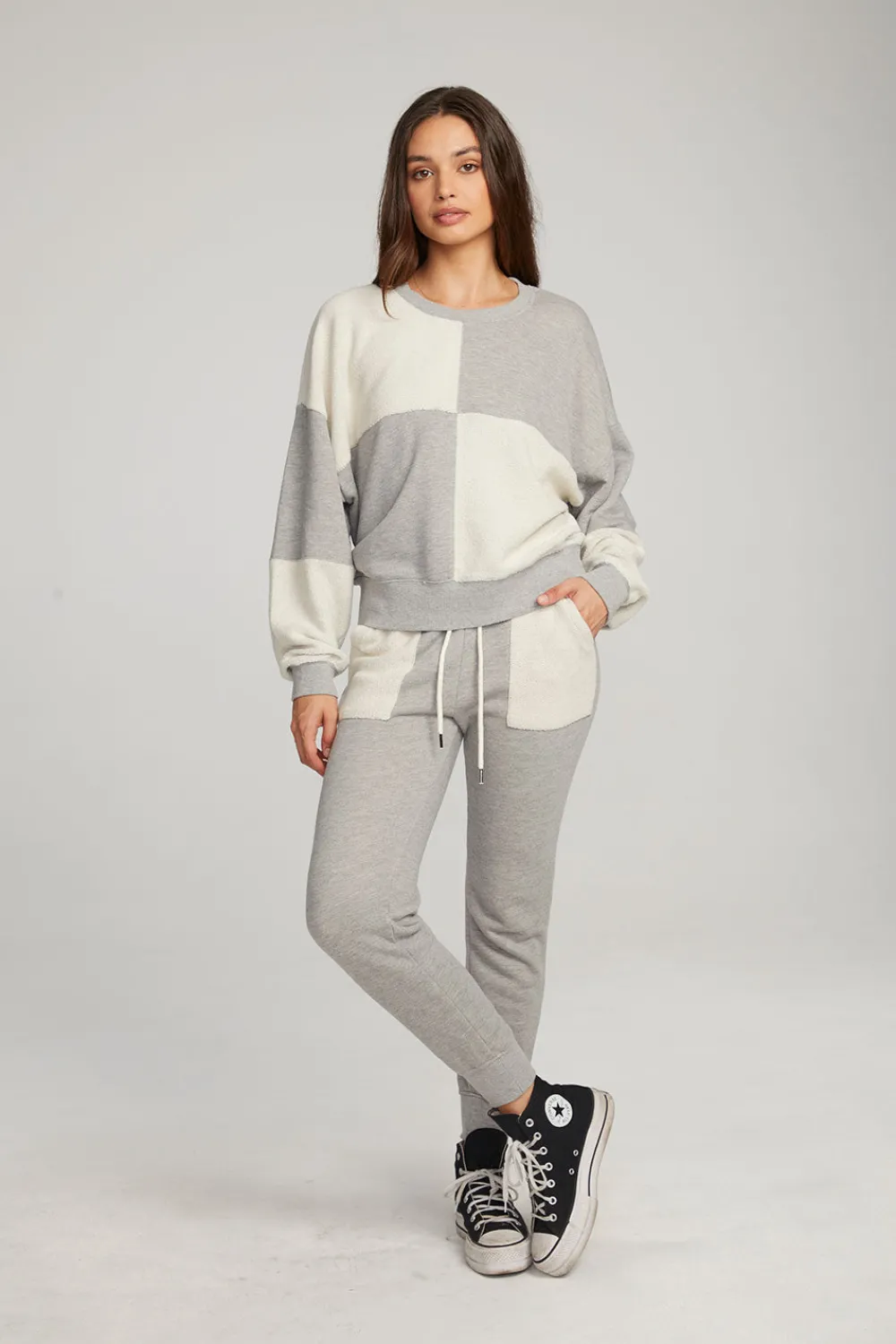 Cheap Marie Heather Grey Pullover Women Loungewear|Tops
