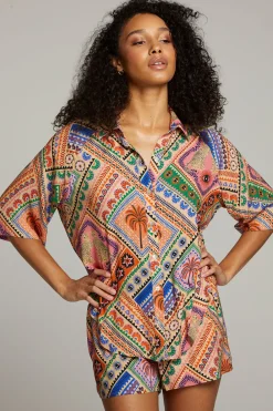 Cheap Marlin Paradise Mystic Button Up Women Loungewear|Tops