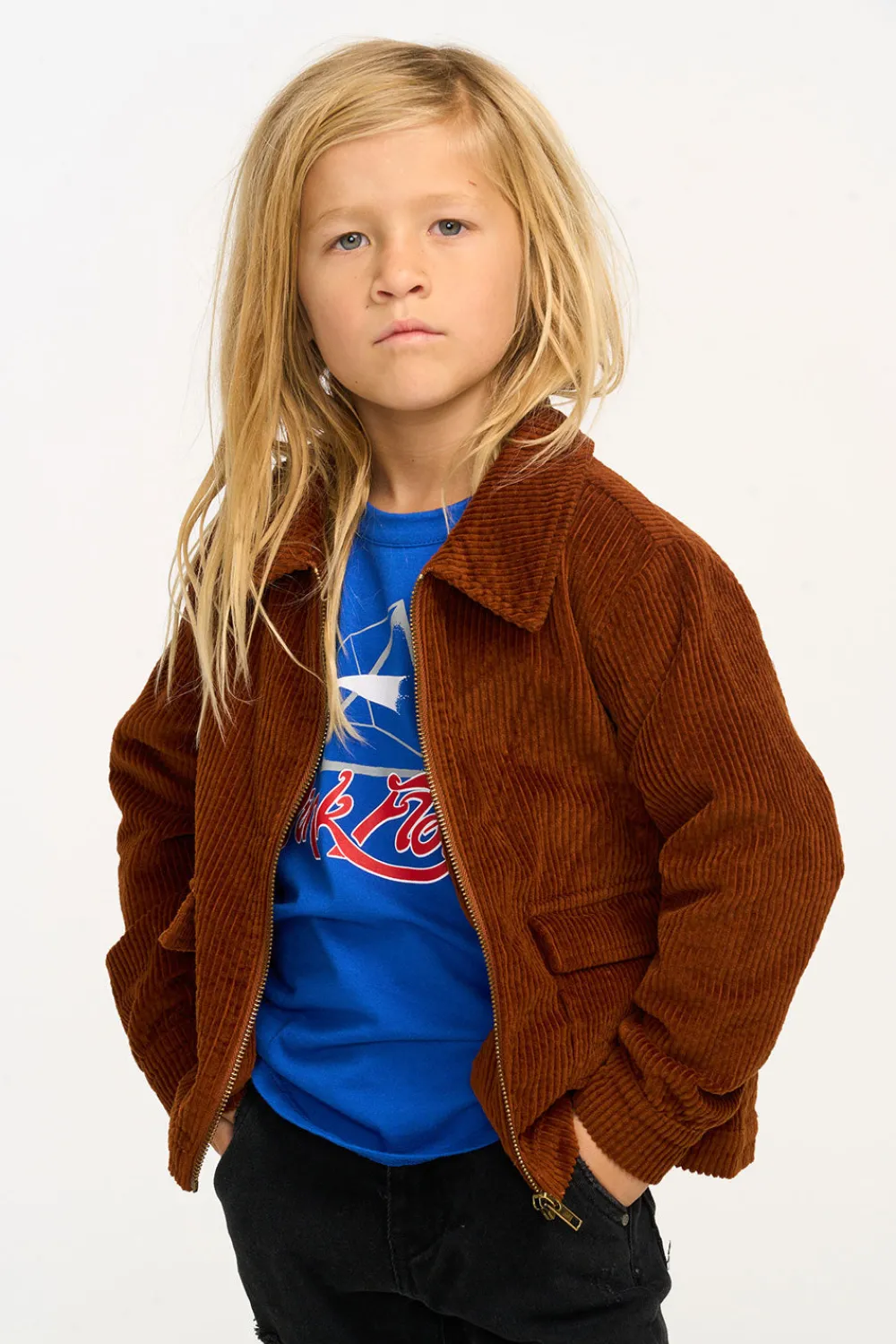 New Martin Walnut Brown Zip Up Corduroy Jacket Kids/BOY Boys