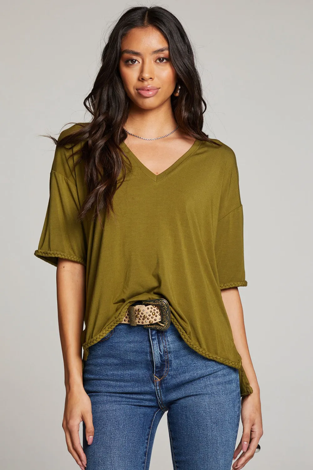 Cheap Mason Sphagnum V Neck Women Loungewear|Tops