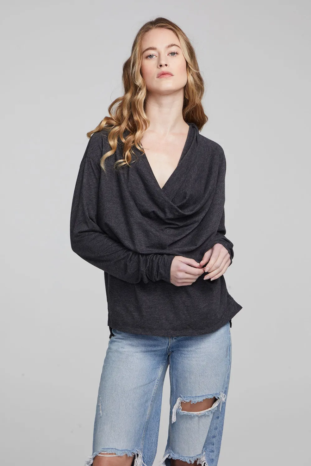 Clearance Mela Shadow Black Long Sleeve Women Loungewear|Tops