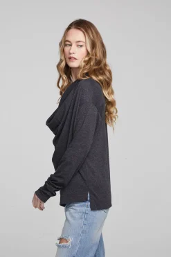 Clearance Mela Shadow Black Long Sleeve Women Loungewear|Tops