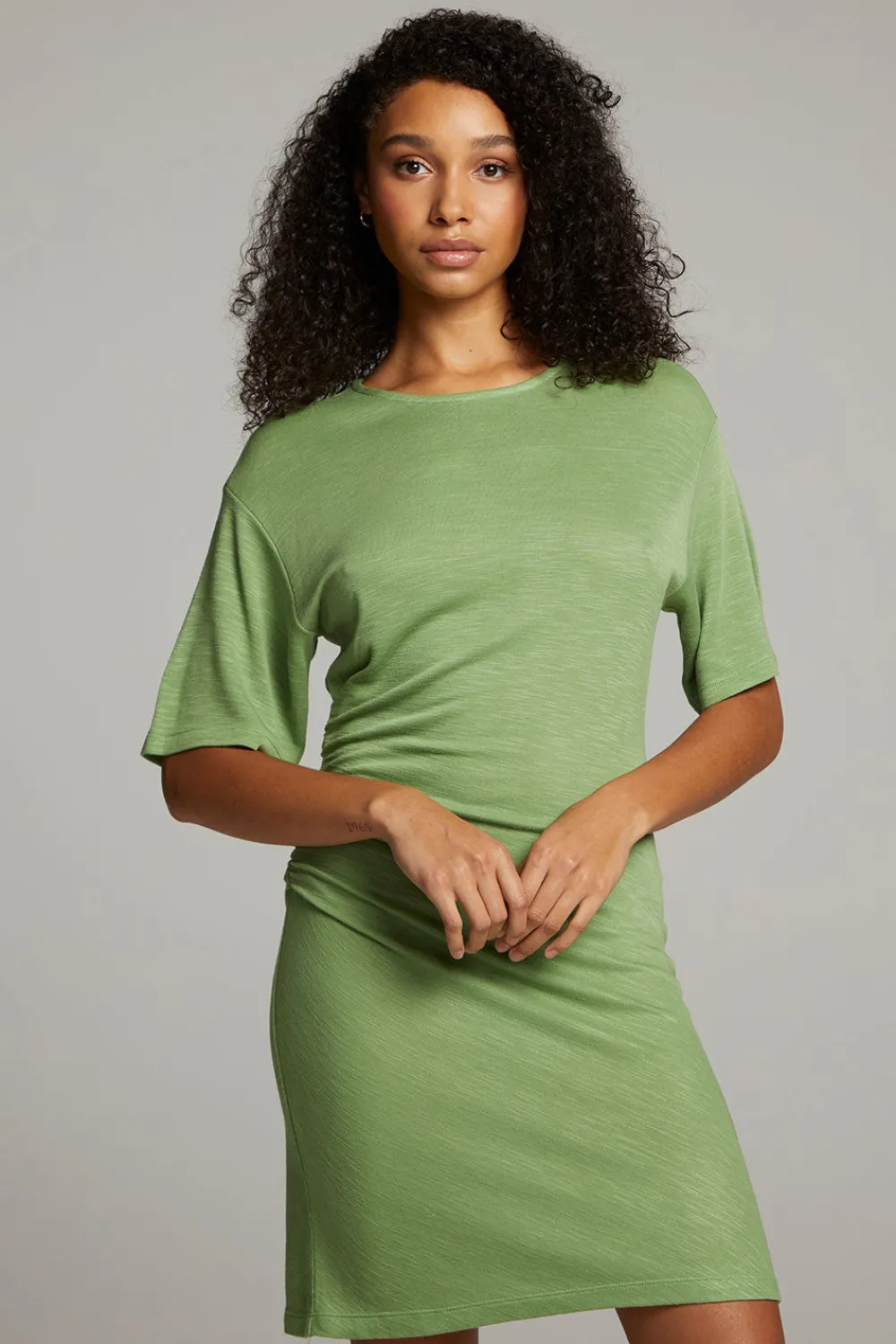 Sale Memory Piquant Green Mini Dress Women Loungewear|Dresses