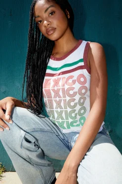 Sale Mexico Tank Women Graphics|Tops