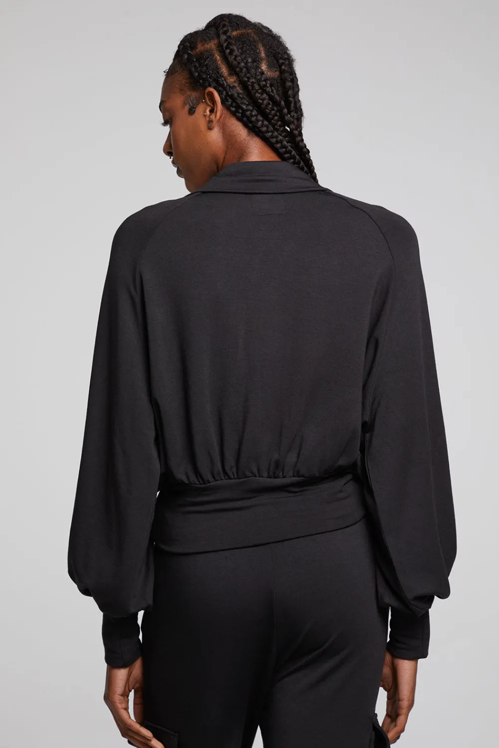 New Midnight Licorice Half Zip Women Loungewear|Tops