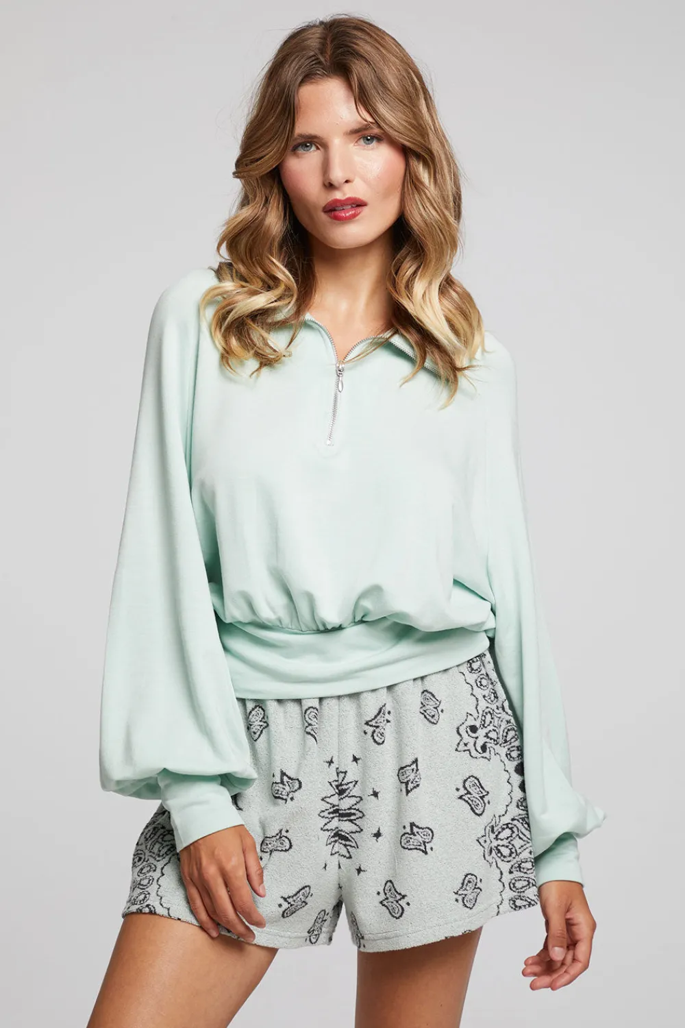 Online Midnight Matcha Half Zip Women Loungewear|Tops