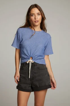 Best Miracle Cobalt Blue Short Sleeve Women Loungewear|Tops