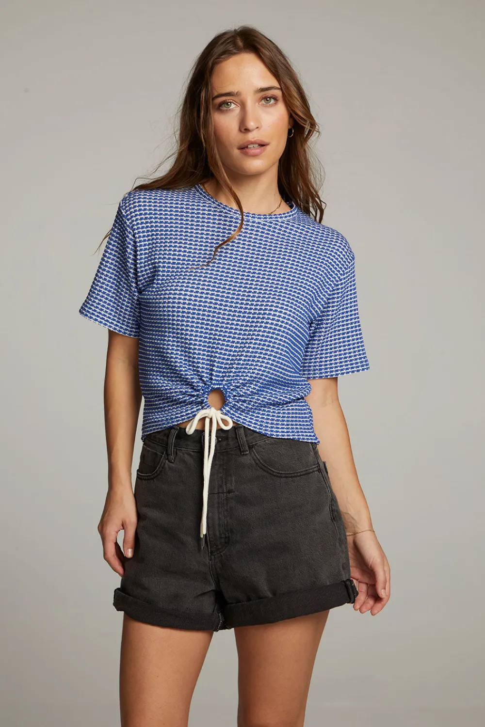 Best Miracle Cobalt Blue Short Sleeve Women Loungewear|Tops