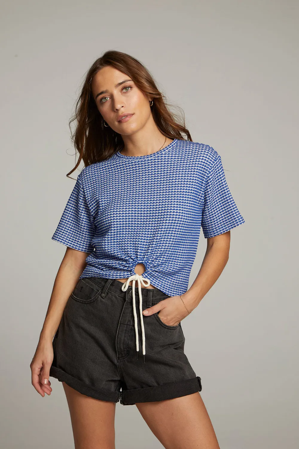 Best Miracle Cobalt Blue Short Sleeve Women Loungewear|Tops