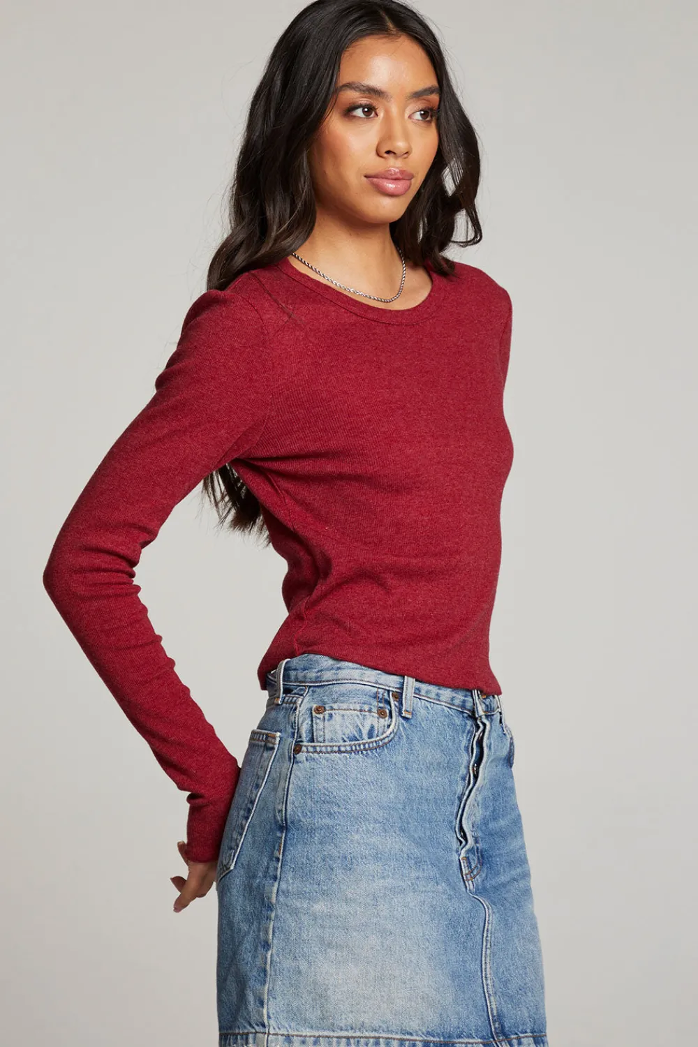 Hot Moonlight Blood Red Long Sleeve Women Loungewear|Tops
