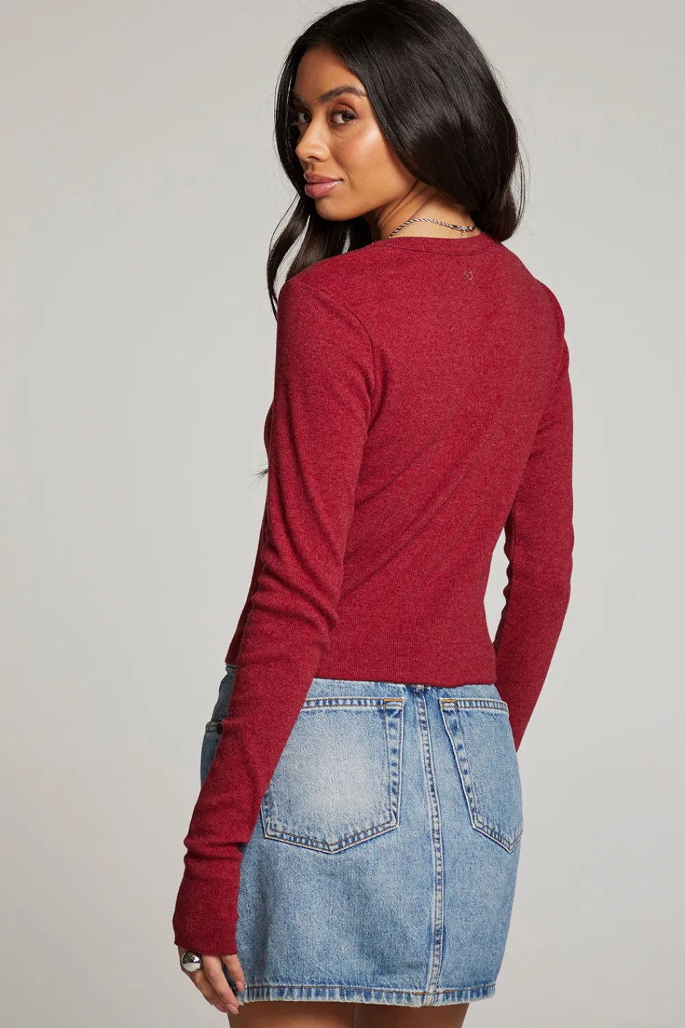Hot Moonlight Blood Red Long Sleeve Women Loungewear|Tops