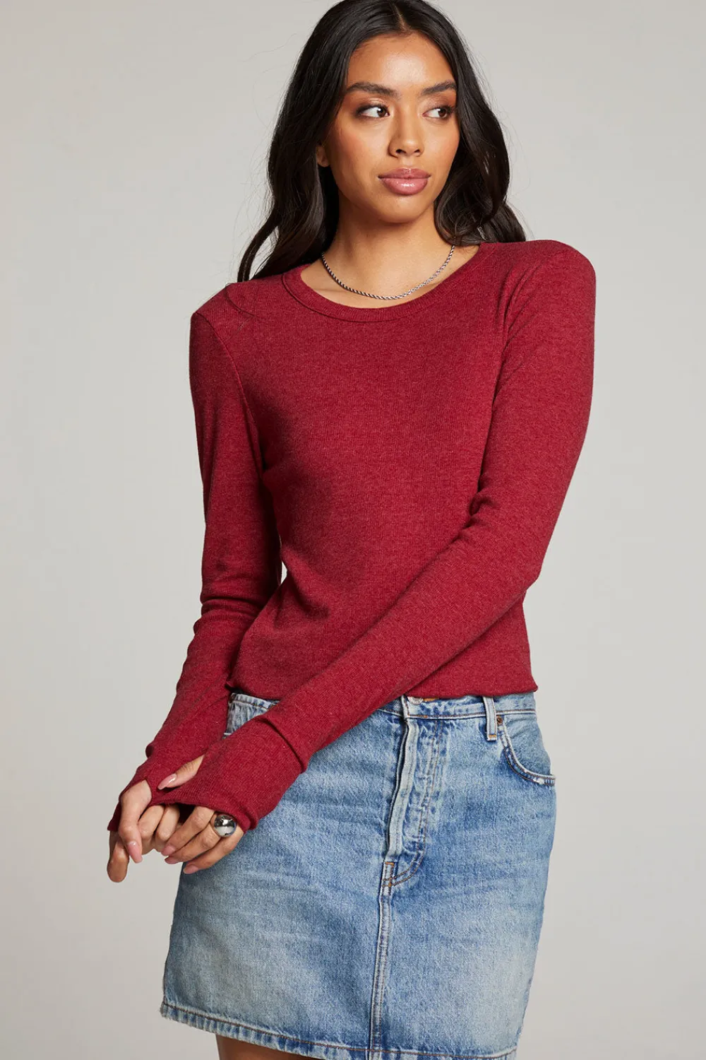 Hot Moonlight Blood Red Long Sleeve Women Loungewear|Tops