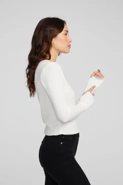 Online Moonlight Bright White Long Sleeve Women Loungewear|Tops