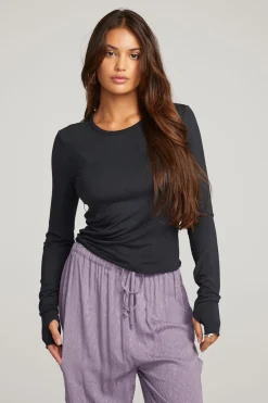 Outlet Moonlight Licorice Long Sleeve Women Loungewear|Tops