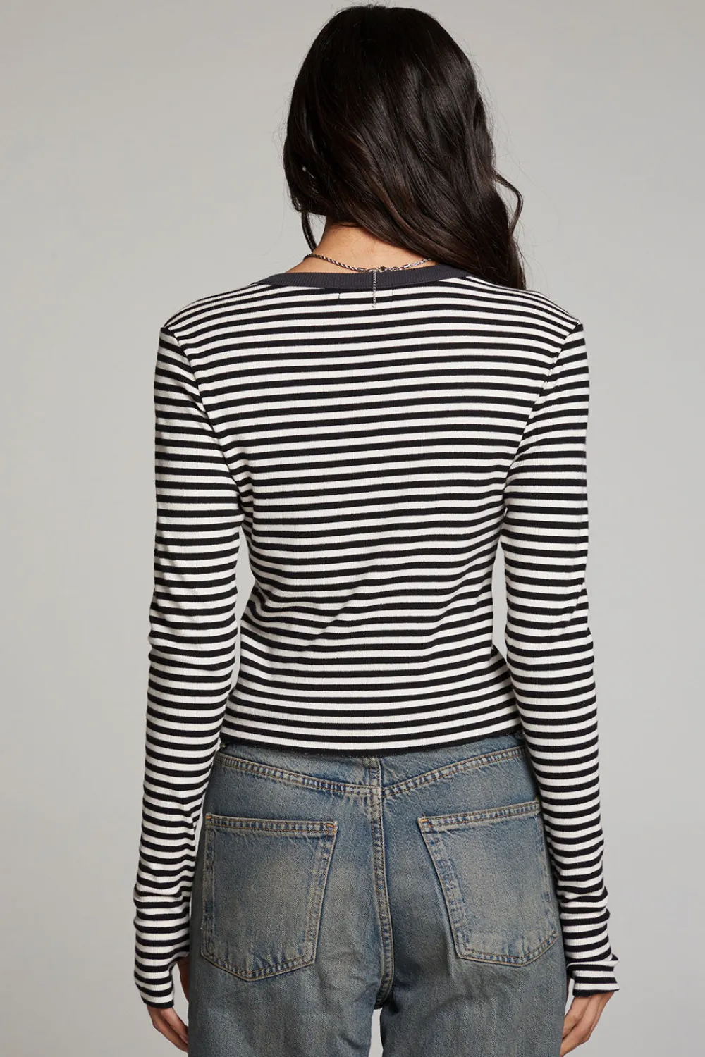 Online Moonlight Punk Stripe Long Sleeve Women Loungewear|Tops
