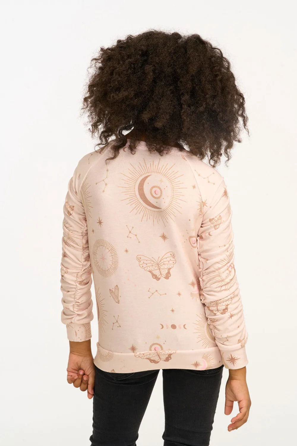 Flash Sale Mystical Sky Shirred Cozy Knit Pullover Kids Girls