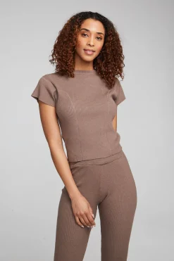 Clearance Nahal Deep Taupe Tee Women Loungewear|Tops
