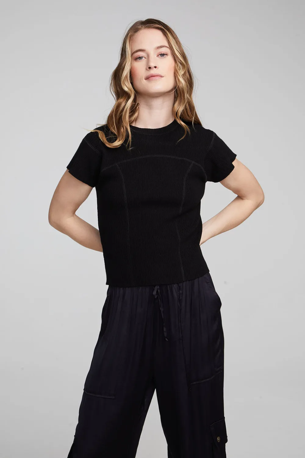 Sale Nahal Shadow Black Tee Women Loungewear|Tops