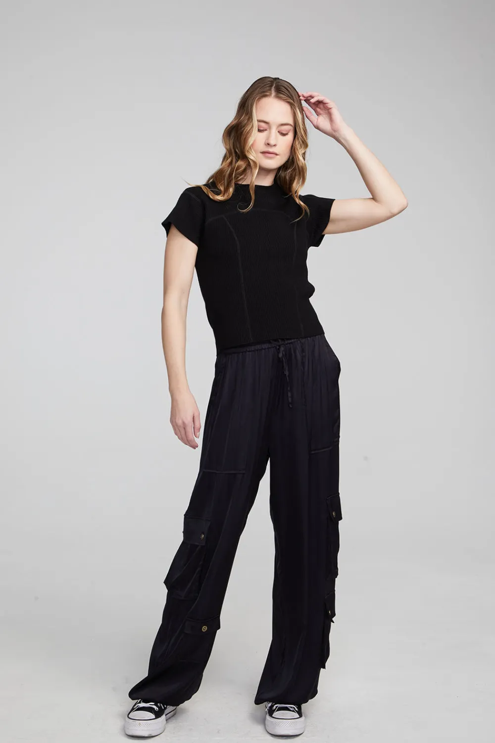 Sale Nahal Shadow Black Tee Women Loungewear|Tops
