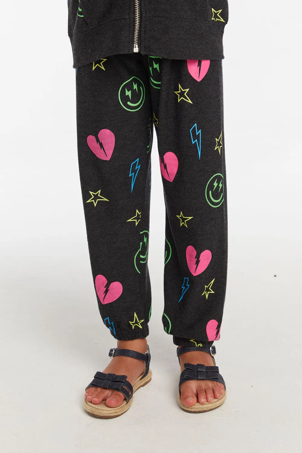 Clearance Neon Heart & Smiles Girls Pant Kids Girls