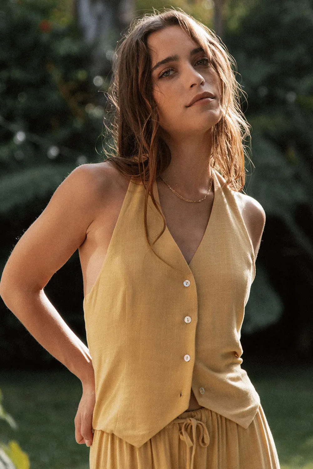 Online Orlando Parchment Vest Women Loungewear|Tops