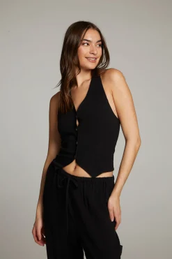 Sale Orlando True Black Vest Women Loungewear|Tops