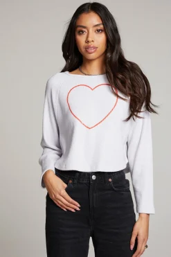 Fashion Outline Heart Long Sleeve Women Loungewear|Graphics
