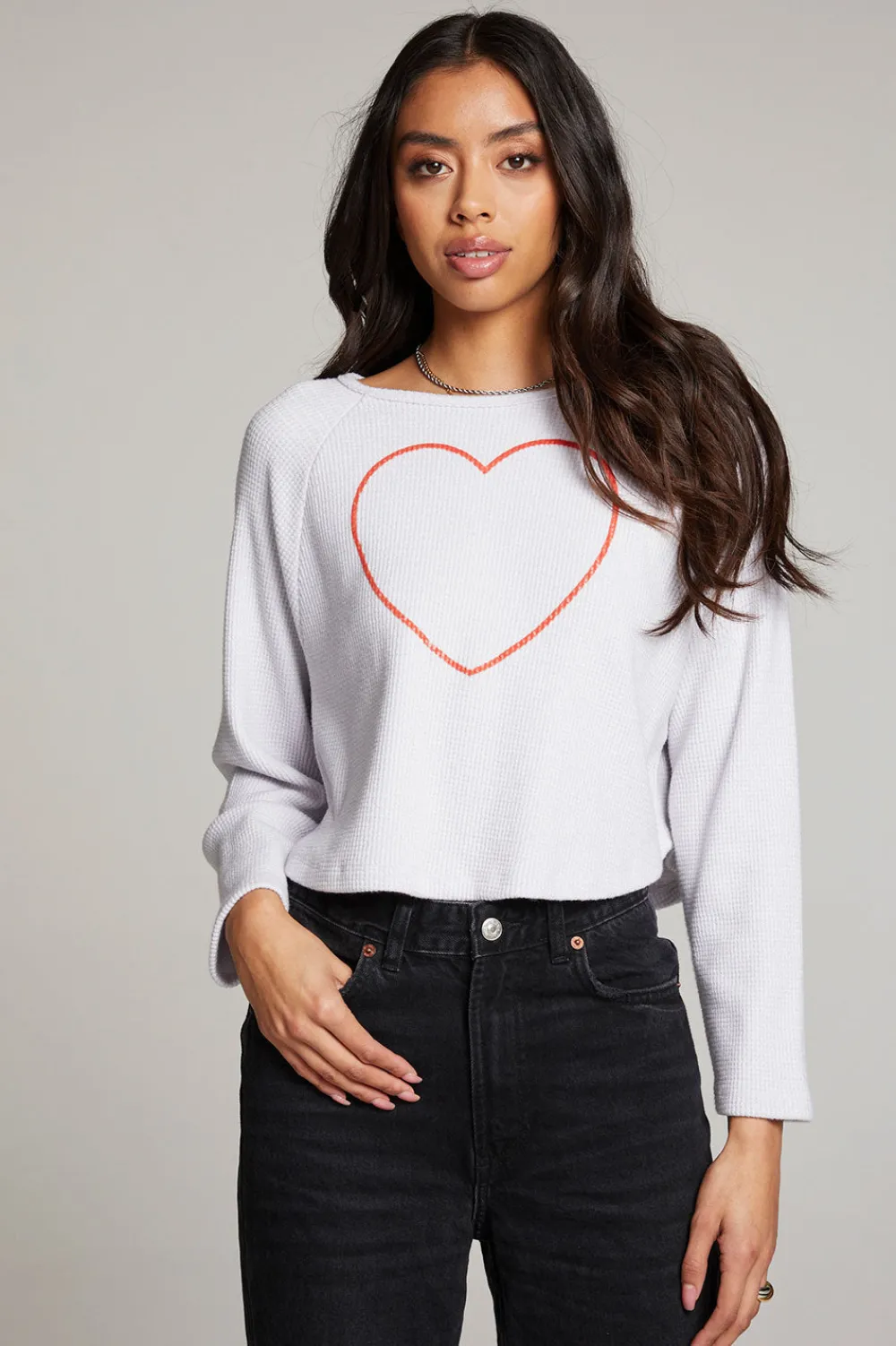 Fashion Outline Heart Long Sleeve Women Loungewear|Graphics