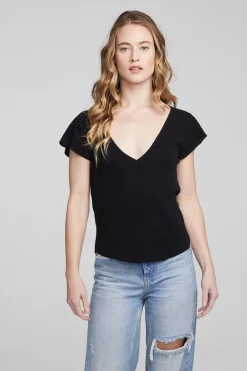 Flash Sale Page Shadow Star Black Tee Women Loungewear|Tops