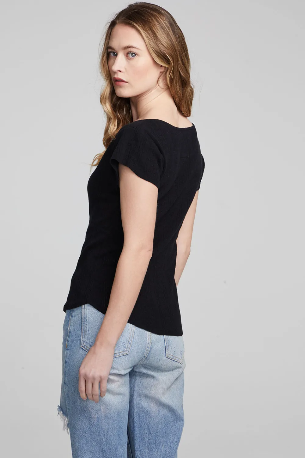 Flash Sale Page Shadow Star Black Tee Women Loungewear|Tops