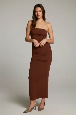 Online Panama Coffee And Raspberry Reversible Midi Dress Women Loungewear|Dresses