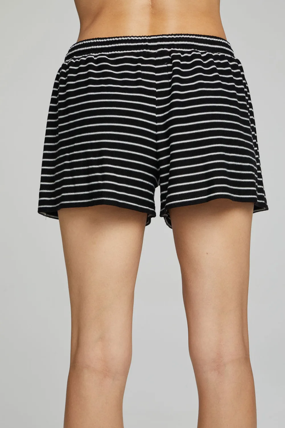 Online Paseo Shorts - Black And White Stripe Women Loungewear|Bottoms