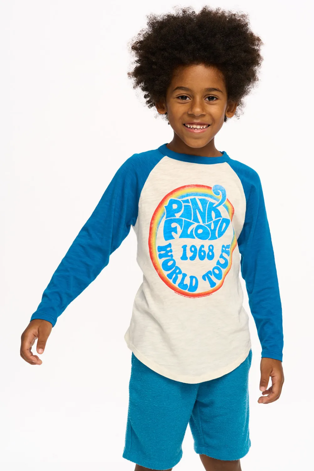 Shop Pink Floyd - World Tour Aidan Long Sleeve Baseball Tee Women/Kids/BOY Boys|Music