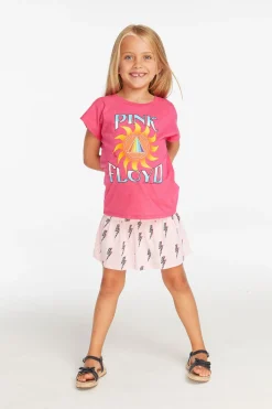 Hot Pink Floyd Prism Sun Girls Tee Women/Kids Girls|Music