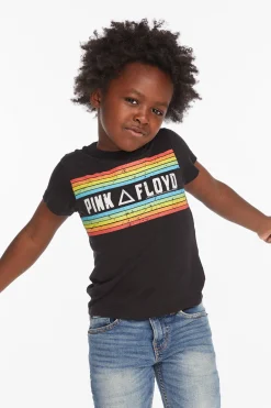 Fashion Pink Floyd Rainbow Stripe Boys Tee Women/Kids/BOY Boys|Music