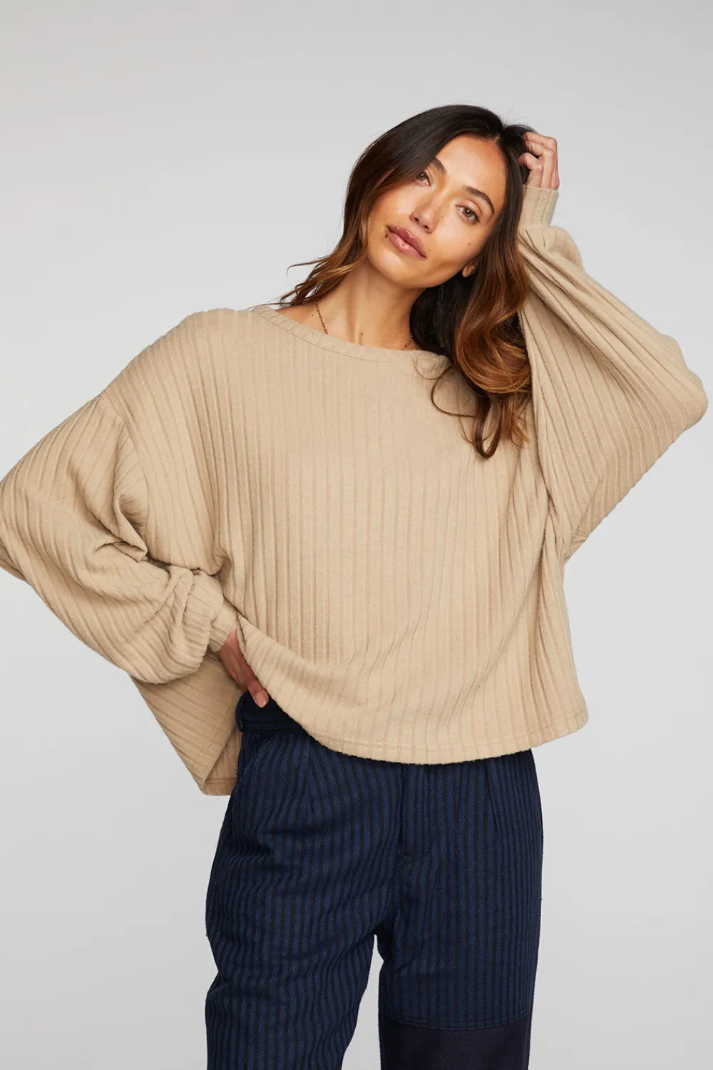 Sale Poor Boy Rib Long Sleeve Tee Women Loungewear|Tops