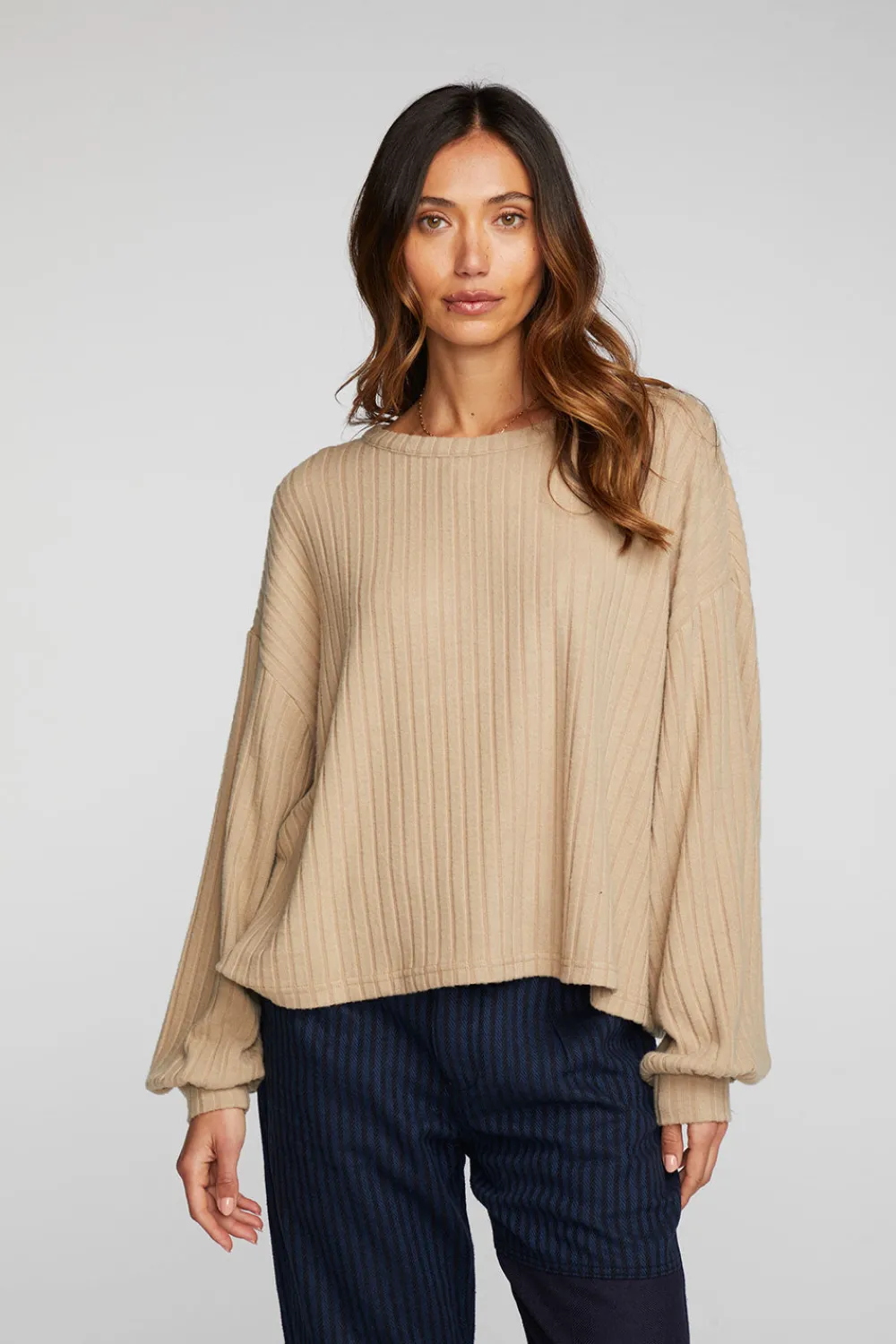 Sale Poor Boy Rib Long Sleeve Tee Women Loungewear|Tops