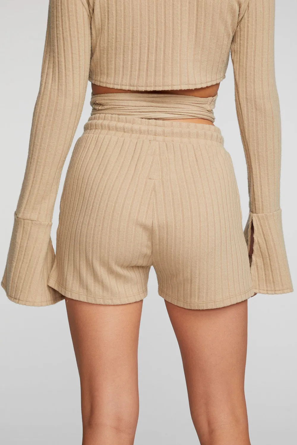 Store Poor Boy Rib Shorts With Shoestring Tie Women Loungewear|Bottoms