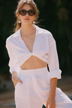 Cheap Portofino White Top Women Loungewear|Tops