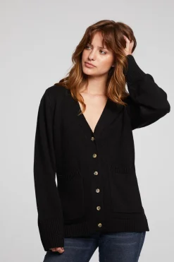 Shop Presley Licorice Cardigan Women Loungewear|Tops