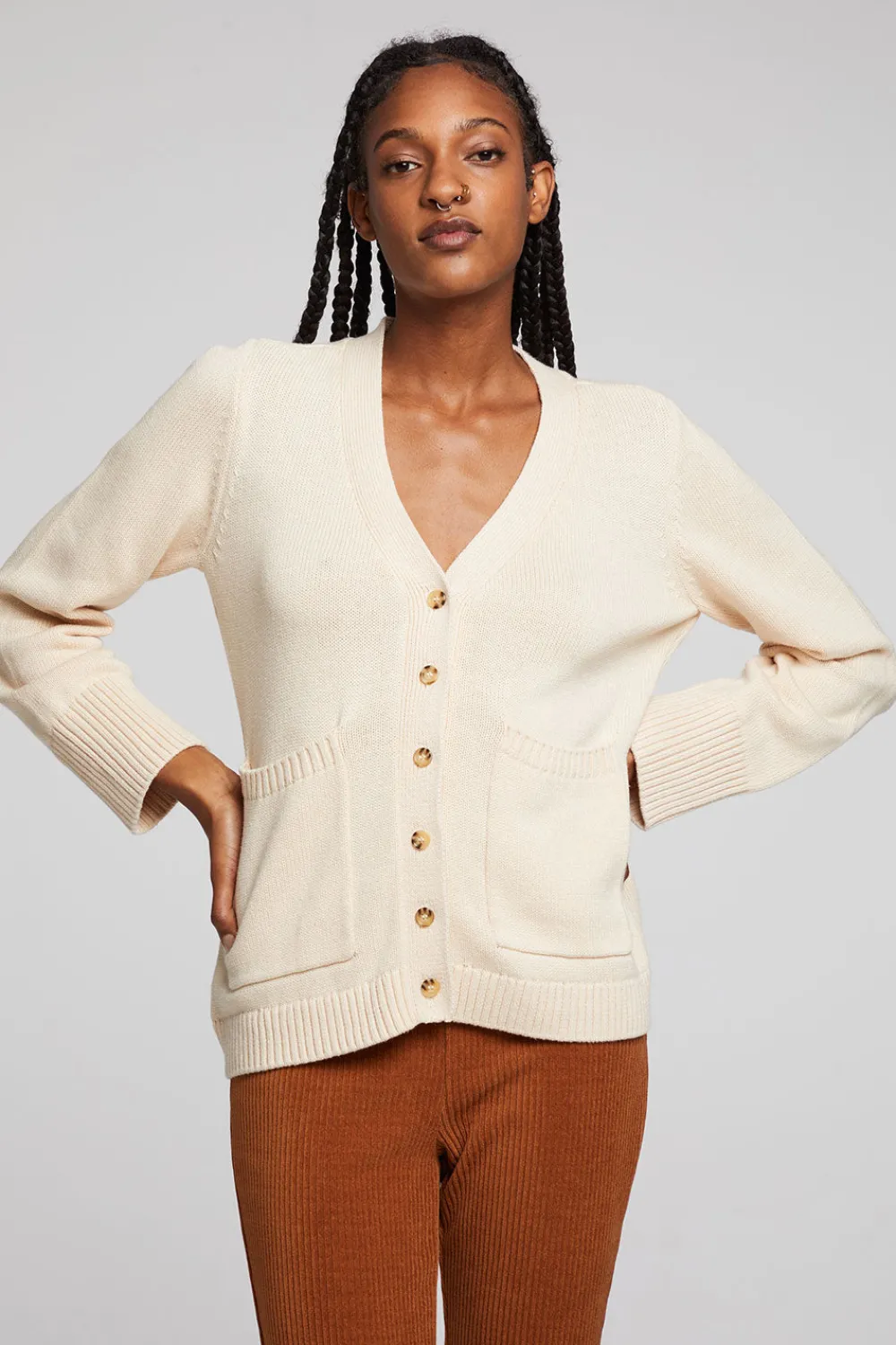 Shop Presley Whitecap Grey Cardigan Women Outerwear|Loungewear