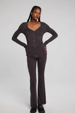 Flash Sale Priscilla Chocolate Torte Long Sleeve Women Loungewear|Tops