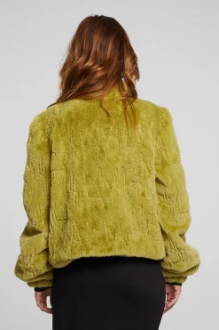 Flash Sale Puff Sleeve Green Olive Jacket Women Outerwear|Loungewear