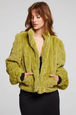 Flash Sale Puff Sleeve Green Olive Jacket Women Outerwear|Loungewear